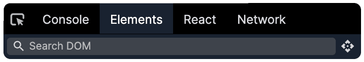 Elements panel search